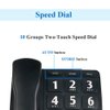 Big Button Phone for Elderly, HePesTer P-02 Amplified Corded Phone for Hearing Impaired Aid with Extra Loud Ringer Landline Telephone for Seniors Home House Phone Wall Mountable