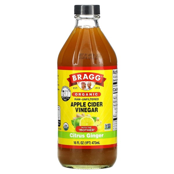 Bragg Organic Apple Cider Vinegar Blends 16oz, with Citrus Ginger