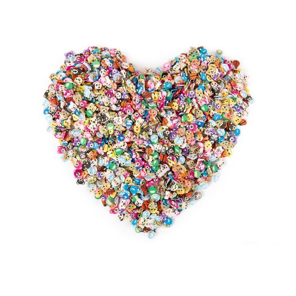 HOCIBES 5000PCS Nail Art Slices ,Cute Design Nail Art Fruits Animals Flowers Heart Nail Art Slices, 3D Polymer Clay Slices for Nail Art ,Slime Making Kit Decoration and Diy Craft . (Animal)
