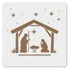 MAGJUCHE Nativity Manger Stencil 6 Inches, Reusable Christmas Stencil for Painting DIY Crafts Decor
