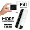 qiipii 2 Boxes 3060PCS Black Resin Flatback Rhinestones for Crafting Pure Black Flatback Jelly Stones 2mm 3mm 4mm 5mm 6mm Non Hotfix Dark Black Gems Diamonds for Nails Tumblers Mugs Bottles DIY Crafts