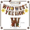 Western Party Decorations, Cowboy Birthday Party Decorations Includes Wild West Banner Yee Haw Banner Western Centerpiece for Table, Western Themed Cowboy Birthday Party Supplies