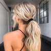 Fashey Pearl Hair Ties Rhinestone Ponytail Holder Bead Set Hair Scrunchies Elastic Hair Bands Hair Accessories for Women and Girls(Pack of 3) (Type A)