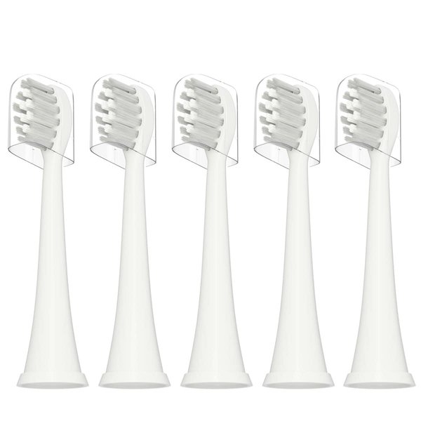 Replacement Toothbrush Heads Compatible with TAO Clean Electric Toothbrush Replacement Heads, 5 Pack (White)