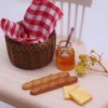 UPKOCH Miniature Food Dollhouse Accessories Decor Set 1:12 Scale Bread Honey Basket Picnic Cloth Flowers Dollhouse Decoration Accessories Mini Room Display Props Models