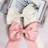 4 Pack Hair Bows Hair Clips Satin Bows for Hair, Pink Hair Ribbon Clips Hair Accessories for Girls and Women(4 Colors)