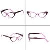 Kerecsen 4 Pack Ladies Stylish Cateye Reading Glasses Spring Hinge Readers for Women (4 Pack Mix Color, 2.0)