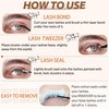 Cat Eye Lash Extension Kit Natural DIY Eyelash Extension Kit Wispy Lash Clusters Kit Individual Lashes with Lash Bond and Seal and Eyelash Clusters Tweezers by TOOCHUNAG