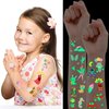 30 Sheets 380PCS Temporary Tattoos for Kids Glow in the Dark Tattoos for Boys Girls Birthday Decorations Face Makeup Tattoos Stickers, Holiday Party Supplies