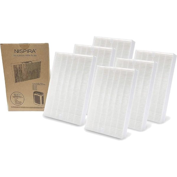Nispira True HEPA Filter Replacement Compatible with Honeywell Air Purifier HPA300 HPA090 HPA100 HPA250 HPA200. Compared to HRF-R1 HRF-R2 HRF-R3 Filter R. 6 Packs