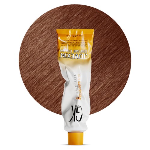 GK HAIR Global Keratin Copper Blonde 7.4 Hair Color Cream Tube (3.4 Fl Oz/100ml) - Professional Semi Permanent Nourishing & Cleansing Long Lasting Toner Dye