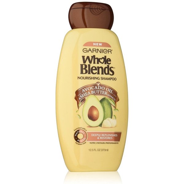 Garnier Whole Blends Nourishing Shampoo, Avocado Oil & Shea Butter Extracts 12.50 oz ( Pack of 2)