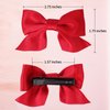 Hair Bow Clips (Red)
