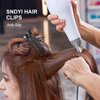 Sndyi Hair Sectioning Clips - Professional Non-Slip Duckbill and Roller Clips for Styling Sectioning, No Crease, 4.3", Black (12 Packs)