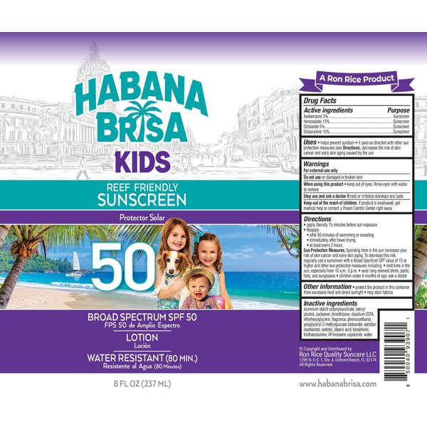 Habana Brisa Reef Friendly Kids Sunscreen Lotion (SPF 50)