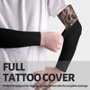 HEGCOIIE Arm Sleeves for Men and Women - 5 Pairs Sun Sleeves for Tattoo Cover Up and UV Protection for Works, Sports, Basketball, Golf, Football (Black)