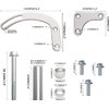 For SBC Power Steering Pump Bracket Adjustable Compatible with Chevy 350 Small Block LWP Long Water Pump