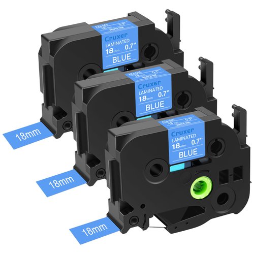 3 Pack Replace for Brother P-Touch TZe-545 TZe545 TZ54 18mm Laminated Tape 3/4 Inch x 26.2 feet Blue Tape Refill for Ptouch PTD400 PTD600 PTD400AD PTP710BT Label Maker, Easy to Peel Durable Tape