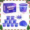 24 Pack Galaxy Slime Party Favors for Kids Blue Purple Clear Glitter Slime Kit Christmas Birthday Goodie Bag Stuffer Classroom Reward Stretchy Non-Sticky Stress Relief Putty Toys for Boys Girls