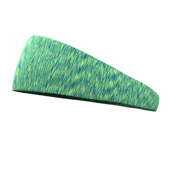 Bondi Band Headbands for Women, 4 Inch Tapered Running Headbands That Stay In Place, Absorbent, Moisture Wicking, Colorful Static Print, Green/Blue