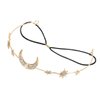 Formery Moon Crown Headband Gold Star Rhinestones Tiara Headpiece Party Prom Festival Elastic Crystal Hairband Hair Accessories for Women and Girls