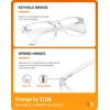 TIJN Blue Light Blocking Glasses for Women Men Clear Frame Square Nerd Eyeglasses Anti Blue Ray Computer Screen Glasses