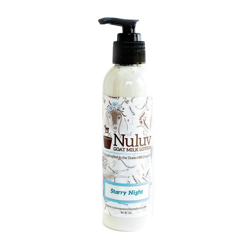 Nuluv Goat Milk Body Lotion Soothing for Hands and Body, Soft, Healthy Skin Cruelty-Free and Paraben-Free, Made in USA (Standard Pump, Starry Night)
