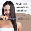 PURSONIC Cordless Hair Straightener - USB Rechargeable, Portable Flat Iron with Ceramic Plates, Black