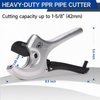 iCrimp PVC Pipe Cutter Cuts up to 1-5/8", Heavy-Duty Aluminum Ratchet Pipe Cutter Tool, Easy One-hand Operation Tube Cutter, PEX Cutting Tool for PEX, PVC, Platic Hose and Plumbing Pipe