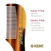 Kent A 81T (2.8") Pocket Comb & Beard Comb for Mustache and Beard - Travel Kit Beard Comb for Grooming/Beard Care - Fine Tooth Comb Mustache Comb Kent Comb for Mustache Kit Beard Grooming Styling Comb