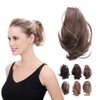 JUVABUN Claw Clip Wavy Ponytail Extension 7" -Light Brown | Hair Extension Clips | Ponytail Extension Human Hair | Wavy Hair Extensions | Washable Realistic And Synthetic |Light Brown