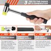 Small Rubber Mallet Hammer Tool - 25mm Non Marring Hammer Tapping Block for Vinyl Plank Flooring Mallet Rubber Hammer Small Hammer for Crafts - Jewelry Wood Rubber and Nylon Double Faced Soft Mallet