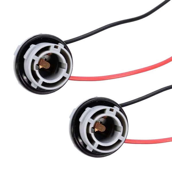 2 Pcs Plastic Bulb Socket Lamp Extension Holder Connector,LED 1156 Bulb Socket Holder, Waterproof Car Turn Signal Tail Stop Rear Brake Light Base Harness Plugs Connectors Pre-Wired Wiring Sockets