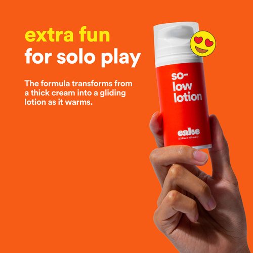 Cake Hello So-Low Stroker Lotion - Below the Belt Solo Cream for Men, Natural Moisturizing Ingredients Coconut Oil, Avocado Oil, Aloe Vera, 3.3 fl oz