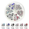 36PCS Kawaii Nail Art Charms Bling Kitty 3D Cute Metal Rhinestone Crystals Making Ornament Nail Decoration Accessories for DIY