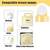 16pcs Silicone Membrane Replacement for Medela, BPA Free Breast Pump Parts Spare Accessories for Manual and Electric Breast Pump (White)