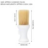 Neck Hair Cutting Duster Brush, Soft Barber Neck Duster Brush with Powder Storage, Hair Sweep Brush for Neck Shoulder, Hair Brush Barber Cleaning Hairbrush Hair Sweep Styling Tool(White)