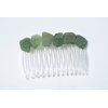 Shades of Genuine Dark Green Sea Glass Hair Comb