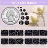 Resin Rhinestones for Crafting, 2 Boxes Black Multi Sizes Flatback Bedazzling Crystals for Crafts DIY Nail Art Decoration, Non Hotfix Gems Charms for Tumbler Shoes Clothing Fabric Face Makeup Manicure
