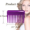 Mini Wide Tooth Comb,Small Travel Purse Comb Hair Detangling Comb Beard Comb Pocket Comb for Curly Wet Dry Hair,Detangler Comb Styling Comb for Men Women Handmade of Cellulose (Purple)
