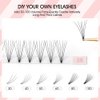 NATUHANA Premade Fans Eyelash Extension 6D Short Stem 0.07mm C Curl 8-14mm Mixed Tray Russian Volume Lash Pre made Fan False Lashes Short Root Lash Supplies Lash Extensions (8-14 MIX, 6D black;0.07 C)