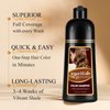3-in-1 Hair Dye Shampoo Light Brown, Argan Oil Hair Color Shampoo for Gray Hair, Brown Instant Dye Shampoo for Women & Men, Natural Plant Hair Dye Kit Colors Hair in Minutes, Long-Lasting, Easy to Use