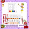 VKPI Water Coloring Activity Books, Christmas Watercolor Paint Books for Kids, 12 Mess Free Drawing Sheets, with 2 Painting Brushes, Xmas Holiday Gifts for Children Ages 3, 4, 5, 6, 7, 8