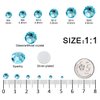 4240Pcs Aquamarine Flatback Rhinestones 6 Sizes Crystal Diamonds for Nail Art Crafts Clothes Shoes with Tweezers and Picking Pen