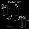 5 Pieces Bride Hair Pins Rhinestone Bridal Hair Piece for Women Crystal Hair Accessories for Bride Bridesmaids Flower Girls(Gold)