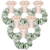 Loanzeg Satin Bridesmaid Scrunchies Bachelorette Hair Ties Set of 6 Bridal Shower No Damage Hairties ideas Gift for Wedding Party Favors Bridesmaid Proposal Gifts (Sage Green)
