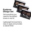 Pupa Milano Eyebrow Design Set - Essentials For Brow Grooming, Sculpting, and Shaping - Professional Tweezers, Angled Brush and Comb, Powder, Wax - Dermatologist Tested - 003 Dark Brown - 0.039 oz
