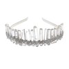 AWAYTR Raw Crystal Quartz Crown – Rhinestone Tiara Mermaid Headband for Woman Weeding and Partie(white)