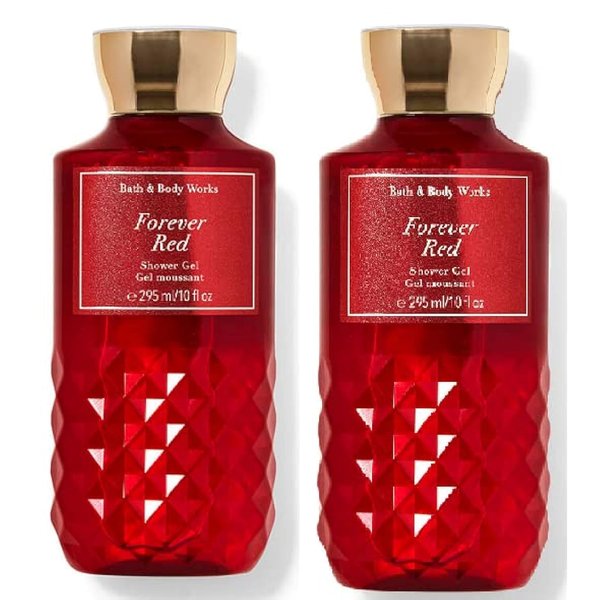Bath and Body Works Forever Red Shower Gel Gift Sets For Women 10 Oz 2 Pack (Forever Red)