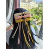 SINNKY 12 PCS Hair Bows for Women, Hair Ribbon with Long Tail Riboon Hair Clips for Women Girls, Hair Barrettes with Bow Accessorie Clips